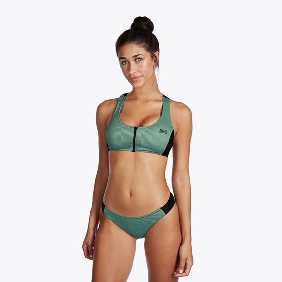 Εικόνα από Zipped Bikini Top Sea Salt Green