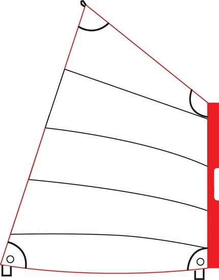 Picture of Optimist White Sleeve Pocket Sail Optiparts