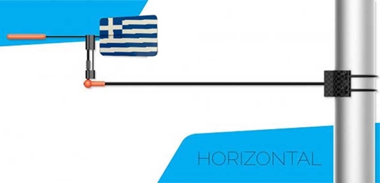 Εικόνα από Ανεμοδείκτης Laser Horizontal Greek Flag