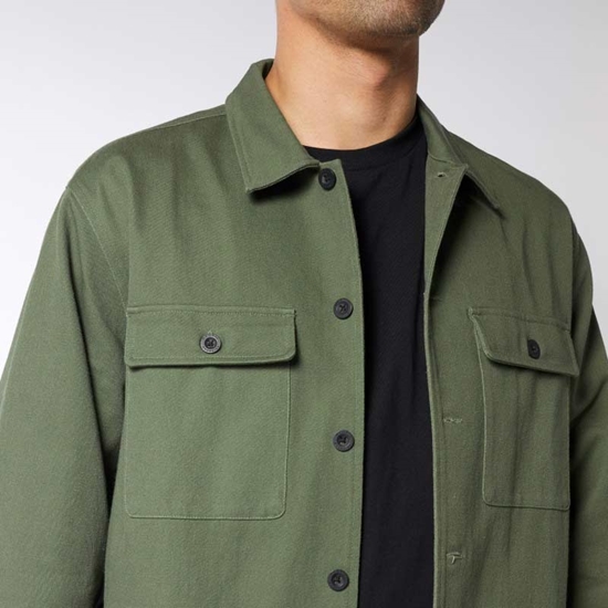 Εικόνα από The Overshirt Dark Olive